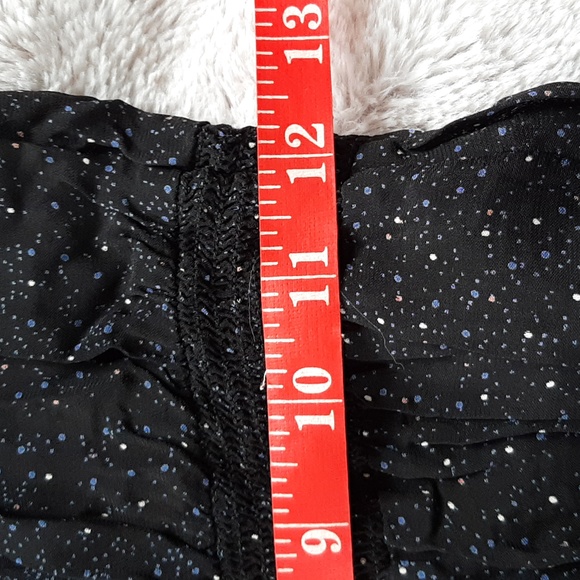 Vintage Sheer Polyester Strapless Waterfall  Floral Dress - Picture 4 of 9